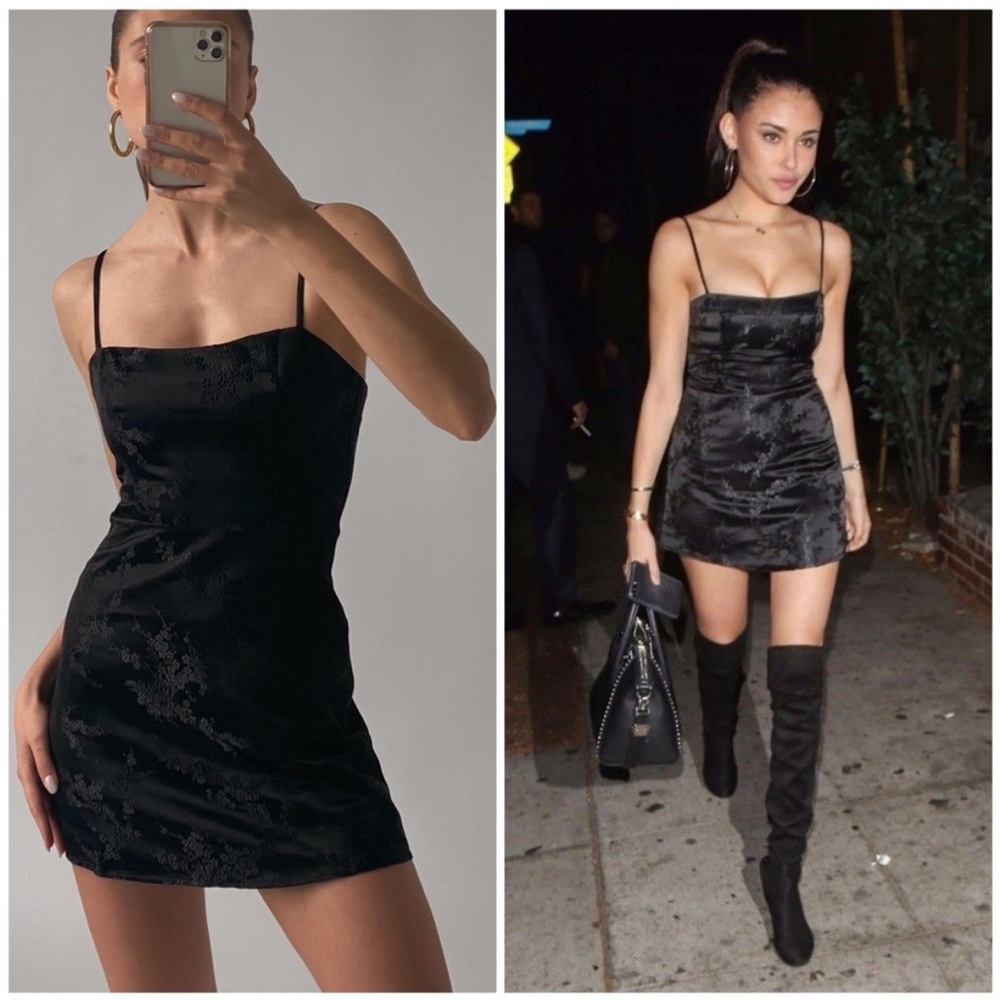 Realisation Par Emilie Black Silk Mini Dress